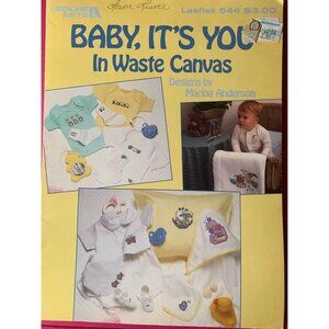 Leisure Arts Baby It’s You In Waste Canvas Cross Stitch Designs Book Marina Ande